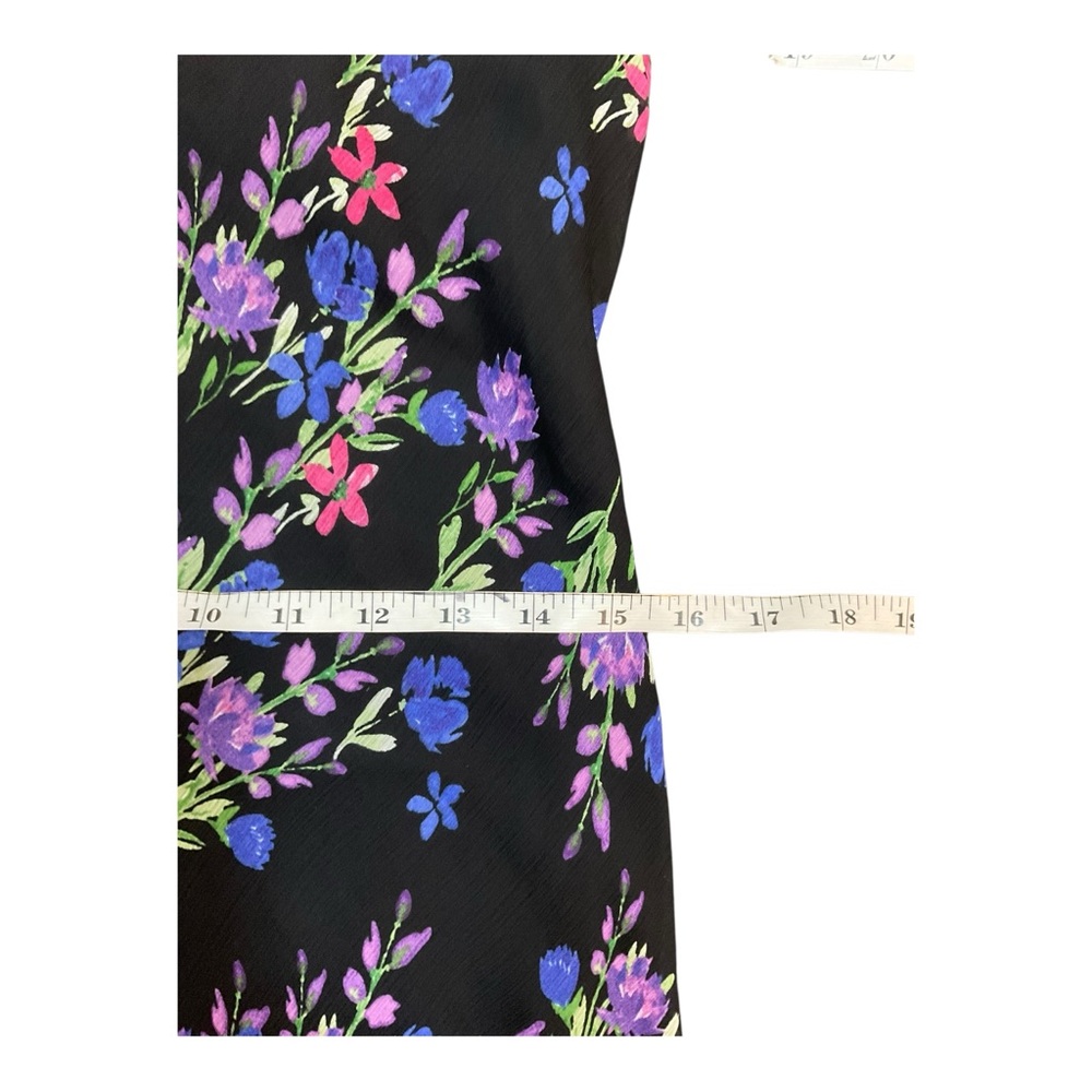 Calvin Klein Women’s Multicolor Floral Chiffon Maxi Long Sleeves Dress Size 10 - Picture 10 of 14